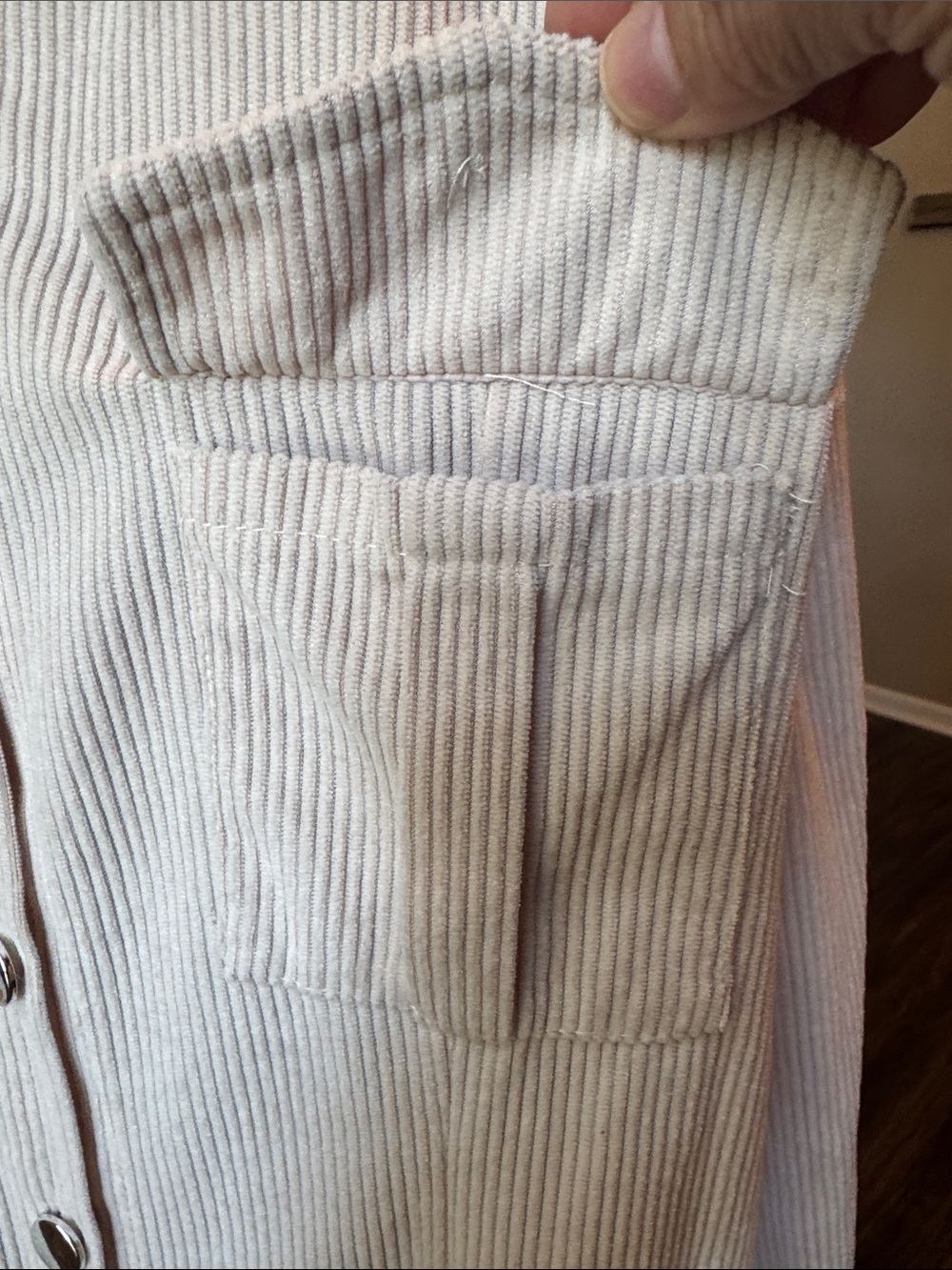 Women’s XL Apricot Corduroy Button-Up - Picture 5 of 5